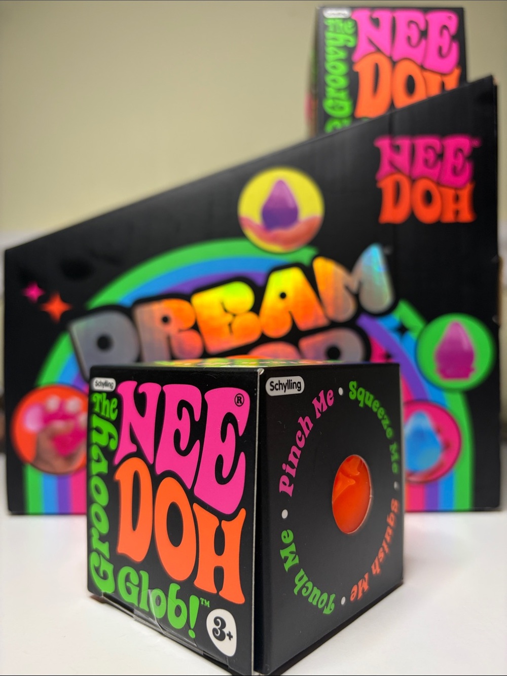 🧡 Orange NeeDoh Groovy Glob – Super Soft & Squishy!